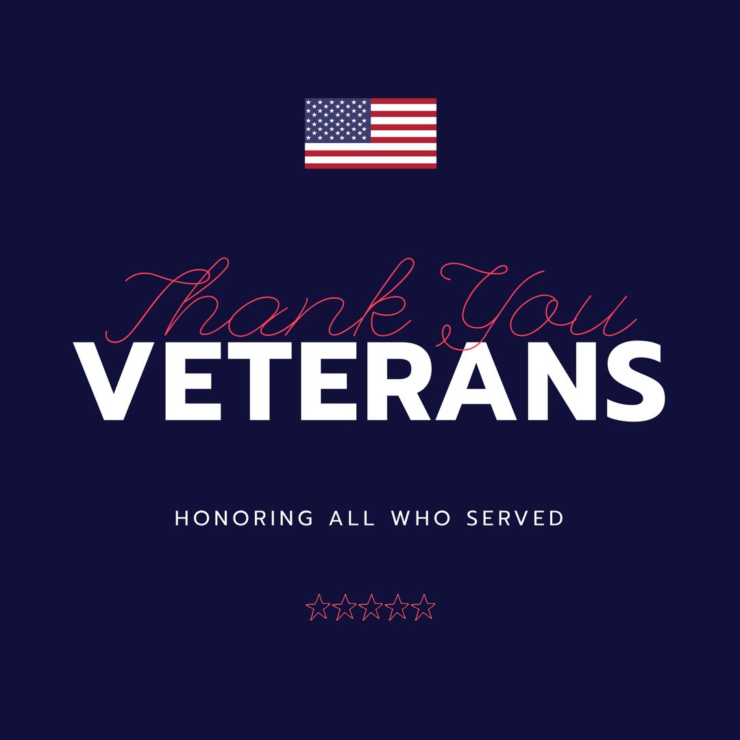 Veterans Day Tribute with American Flag