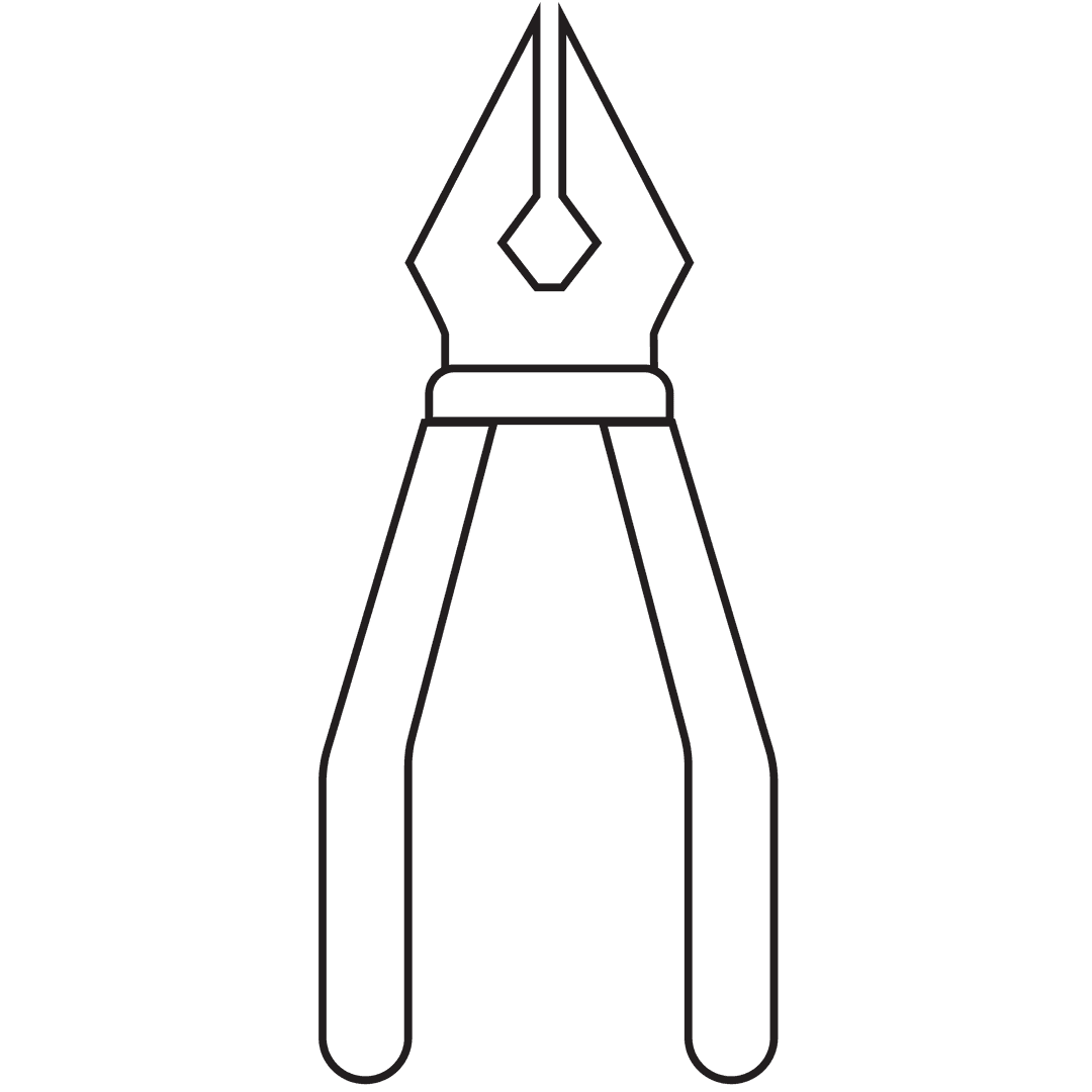 Black Tongs Illustration on Transparent Background Vector