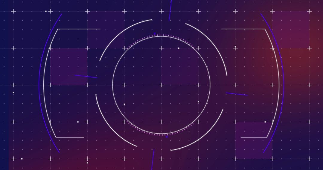 Futuristic Digital Data Interface with Circular HUD Elements