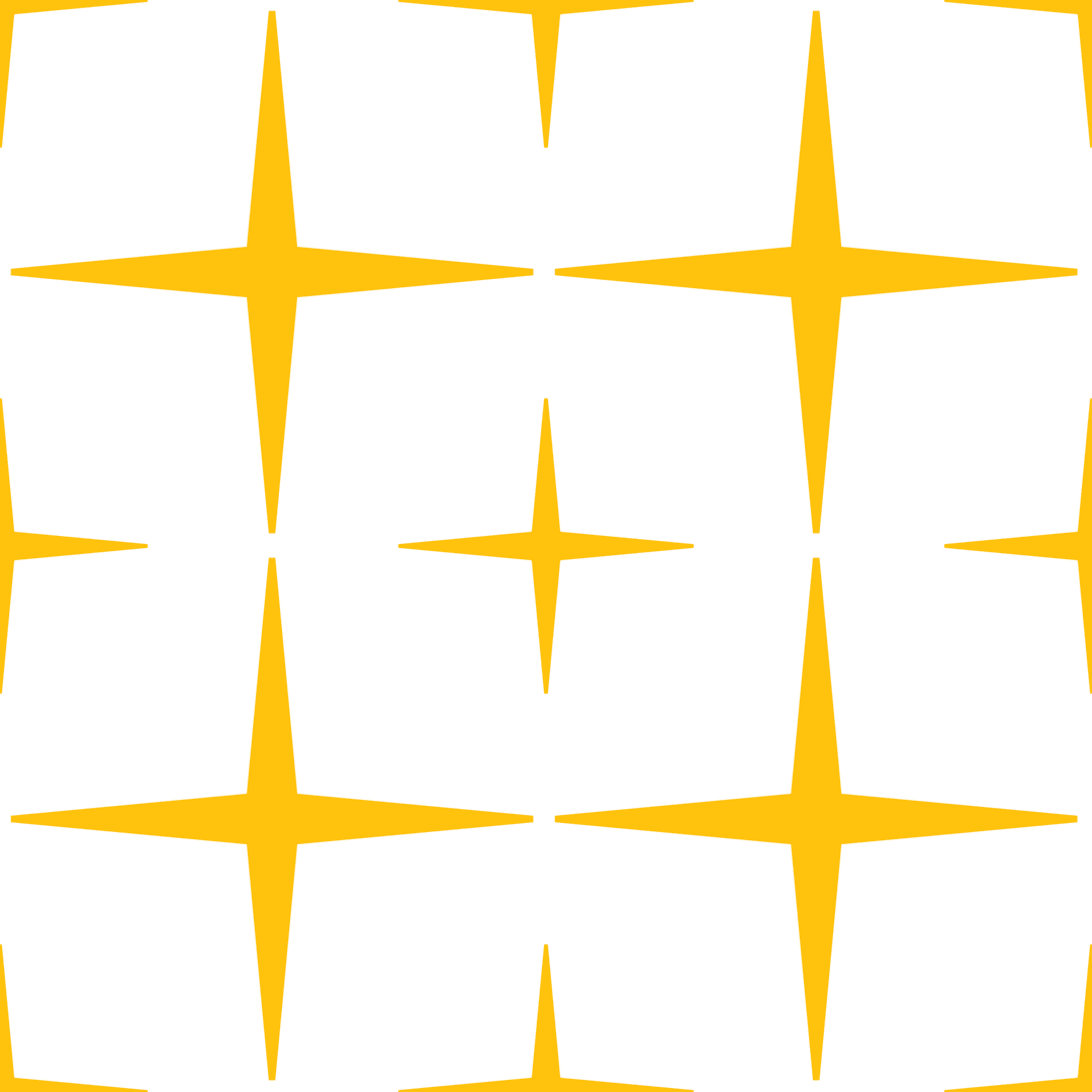 Yellow star pattern on transparent background for design mockups
