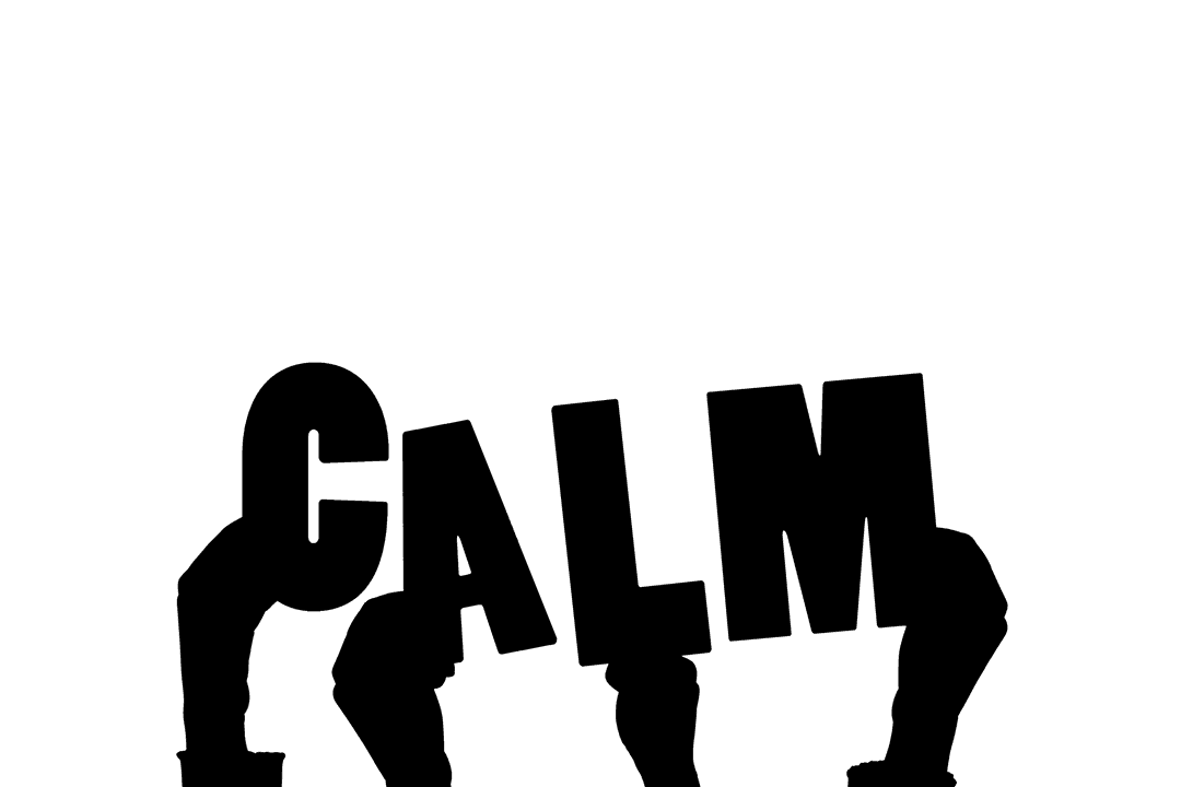 Tranquil Hands Calming Symbol on Transparent Background