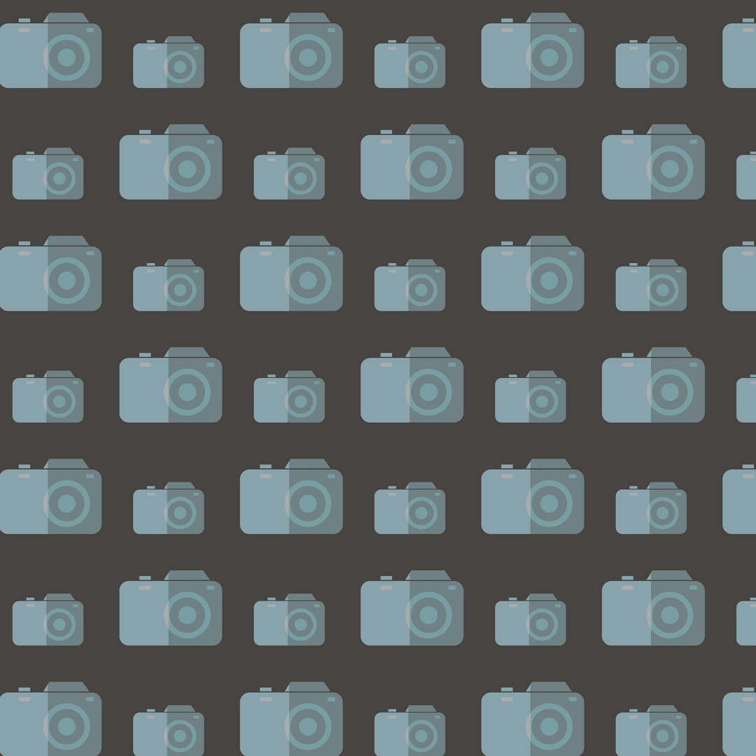 Seamless Digital Camera Pattern on Transparent Background