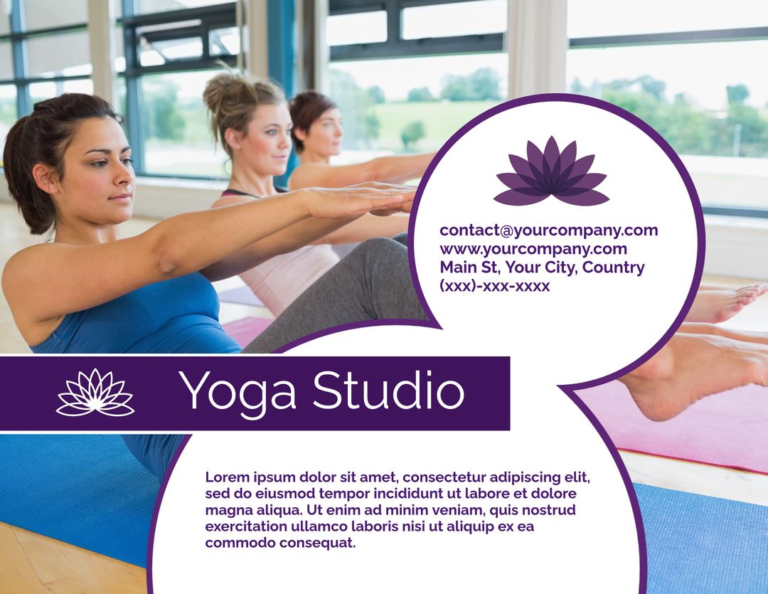 Tranquil Yoga Class for Wellness Studio Promotion - Download Free Stock Templates Pikwizard.com