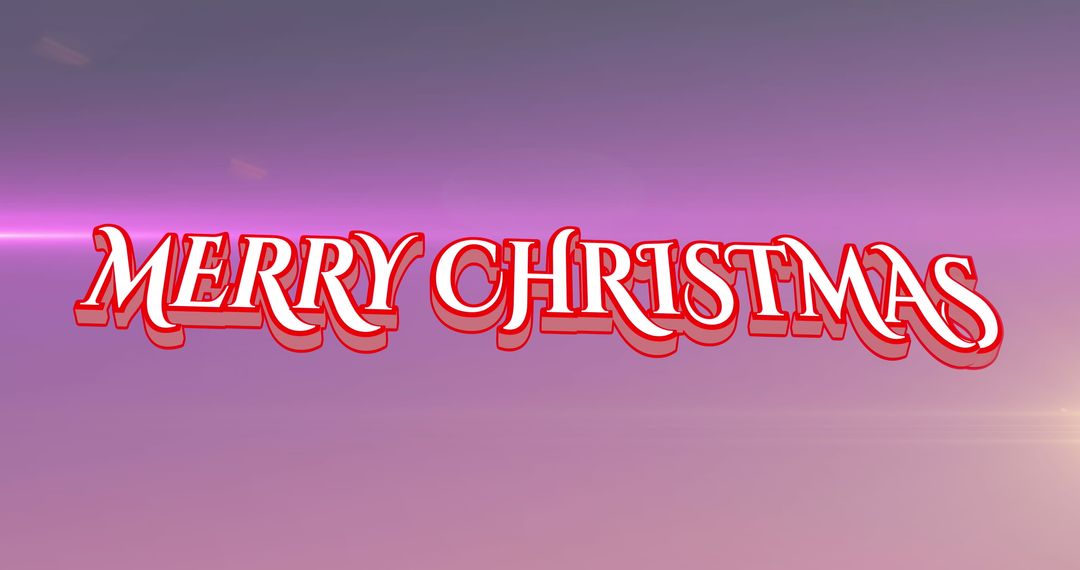 Festive Merry Christmas Text on Pink Gradient Background