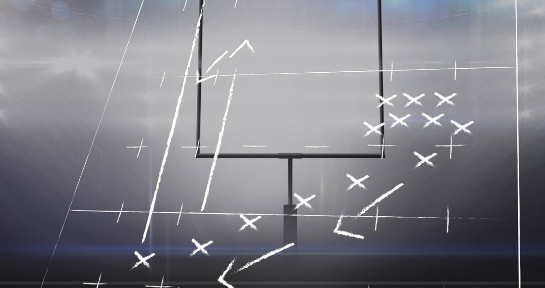 Abstract Stadium Strategy with Digital Interface Overlay