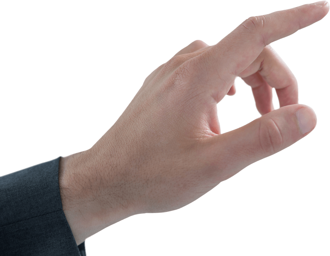 Businessman Hand Pointing Gesture Transparent Background