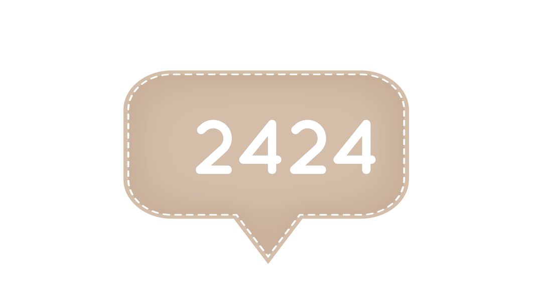 Notification Alert Speech Bubble with Number