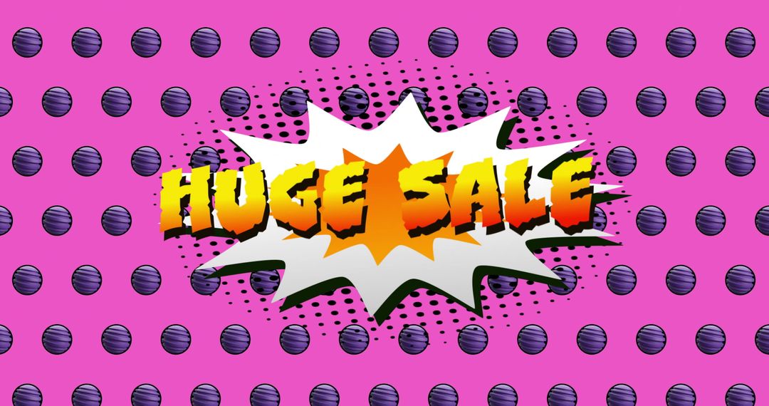 Dynamic Comic-Style Huge Sale Design Background