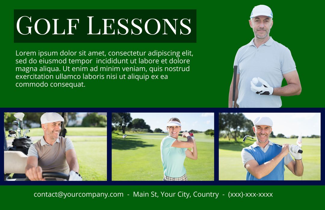 Expert Golf Coaching Lessons for Skill Improvement and Proven Results - Download Free Stock Templates Pikwizard.com