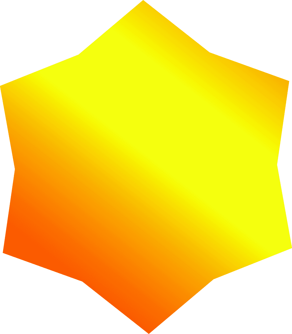 Transparent Yellow and Orange Geometric Star Design