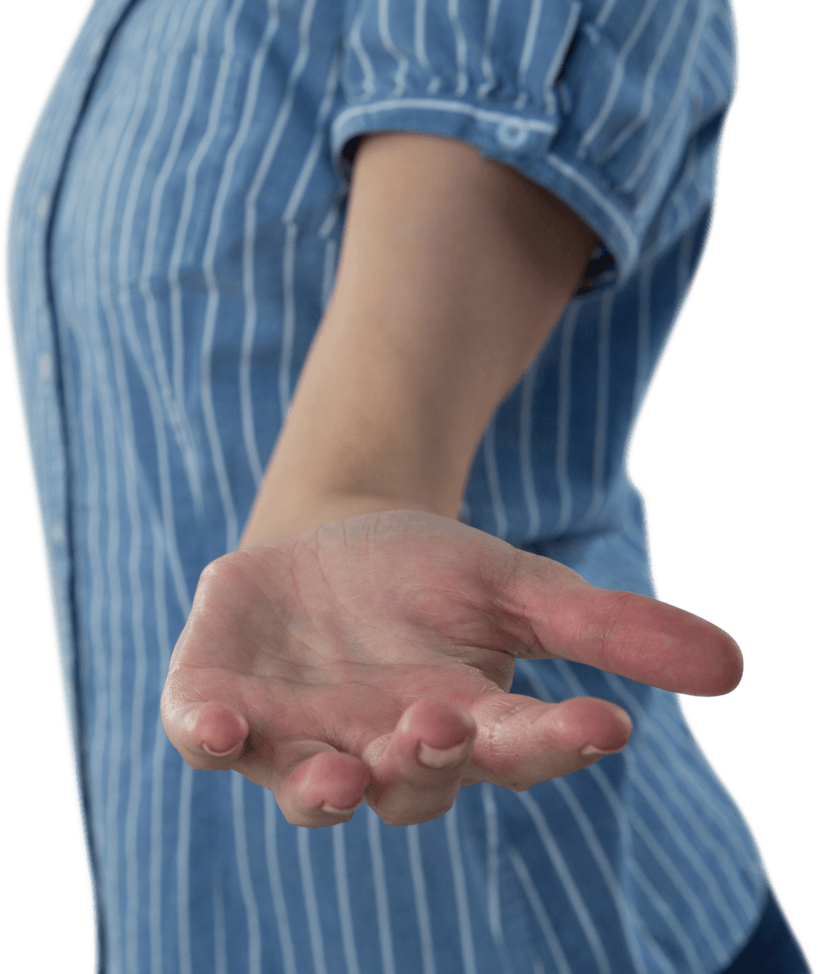 Transparent Gesture Hand Positioned as if Holding Object