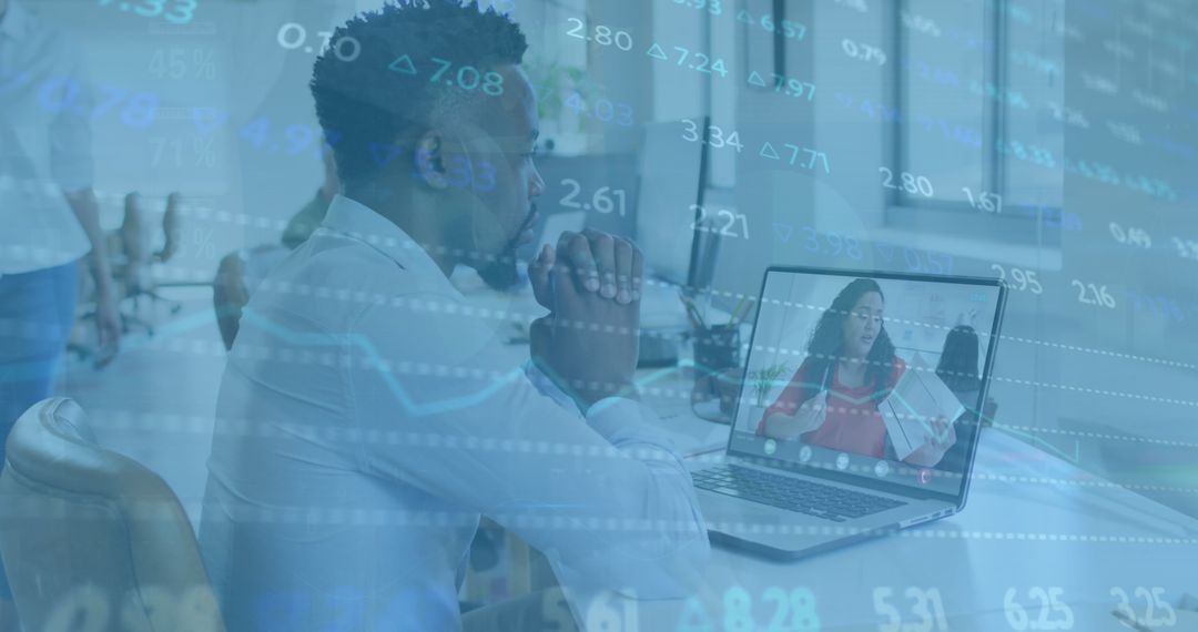 Business Team Engaging in Virtual Collaboration With Online Meeting