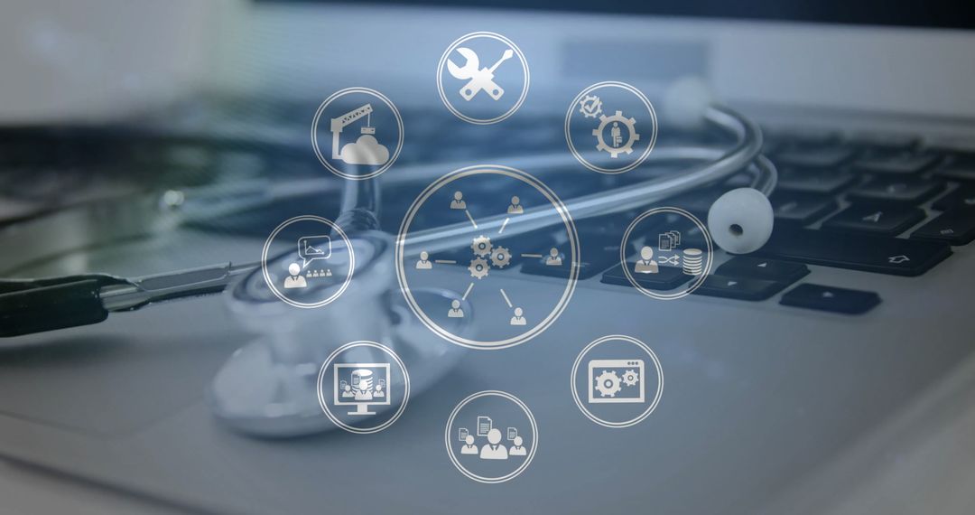 Digital Medical Interface Showing Healthcare and Technology Integration