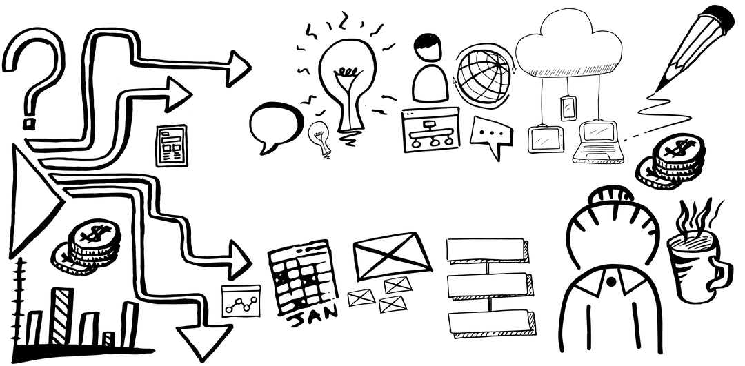 Vector Transparent Economic Symbols Set Featuring Global Finance Element