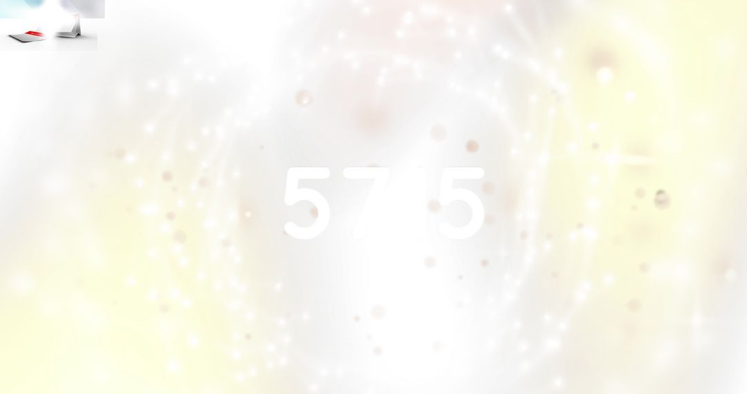Mystical Number with Particles on a Soft White Background