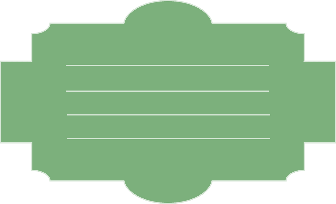 Transparent Green Label Illustration with Copy Space