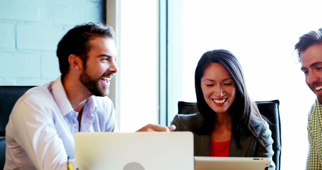 Team Engaged in Productive Corporate Brainstorm Session