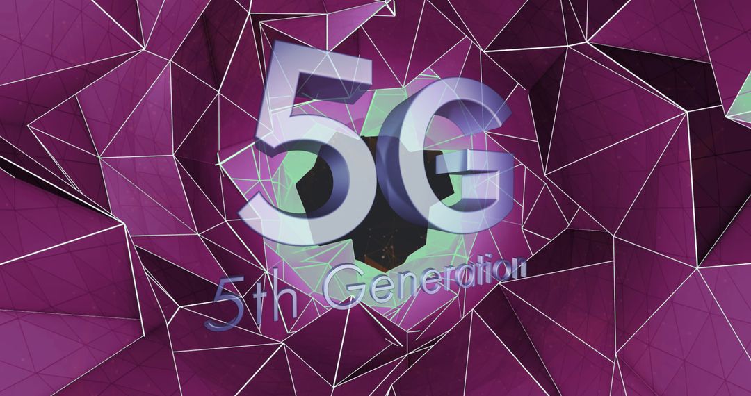 5G Fifth Generation Digital Network Interface Background