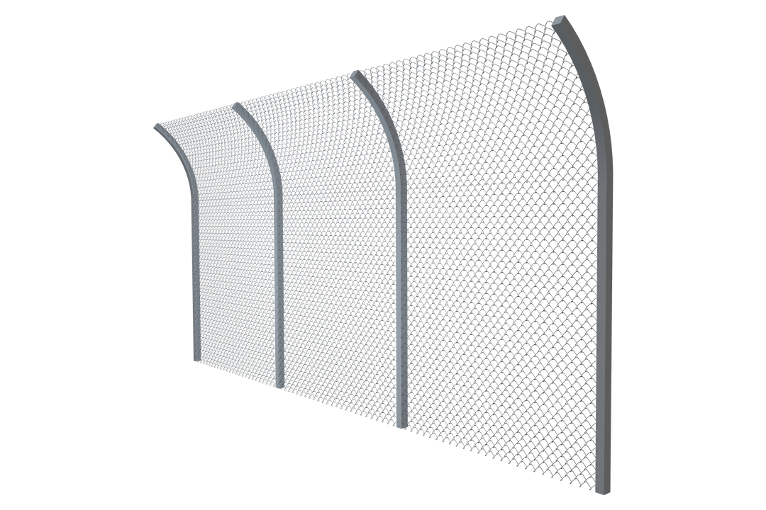 Transparent High Mesh Fence Illustration for Security Use