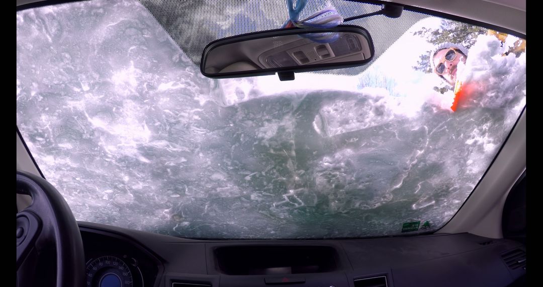 Person Removing Snow from Car Windshield During Winter - Free Images, Stock Photos and Pictures on Pikwizard.com