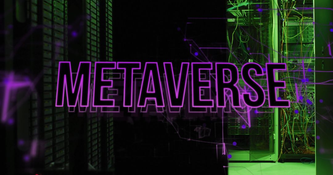 Metaverse Concept in Modern Server Room Environment