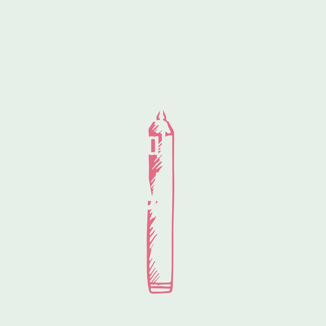 Minimalist Red Sketched Pencil on White Background - Download Free Stock Templates Pikwizard.com