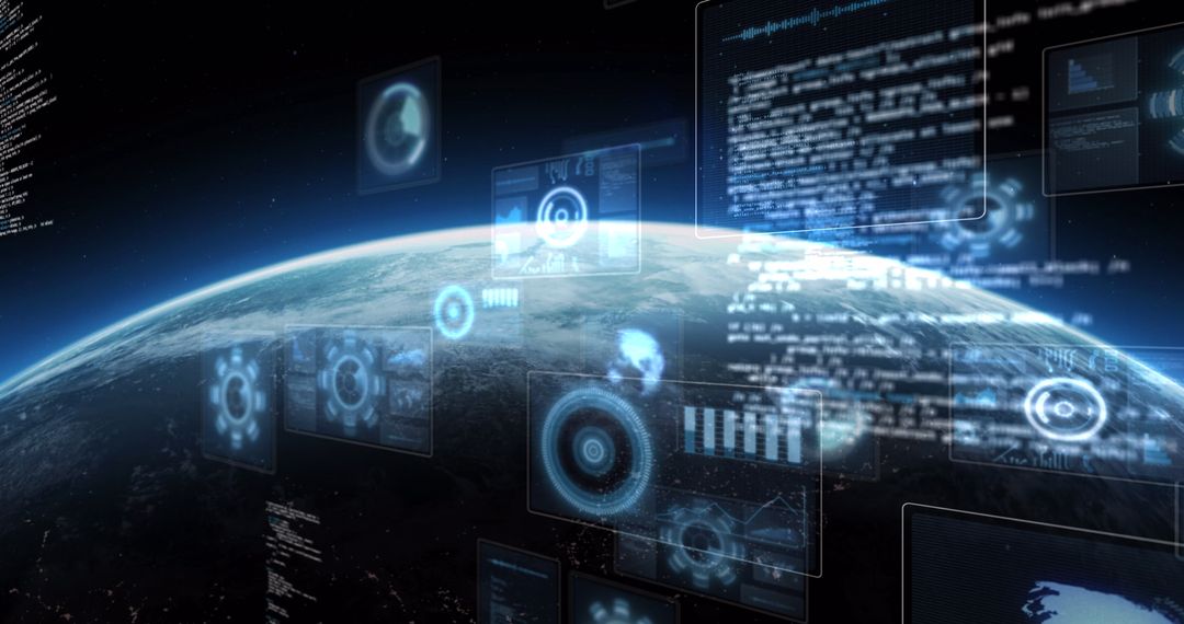Global Digital Interface With Scanning Data Over Earth