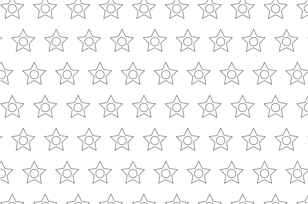 Seamless Black Star Pattern on Transparent Background for Creative Projects