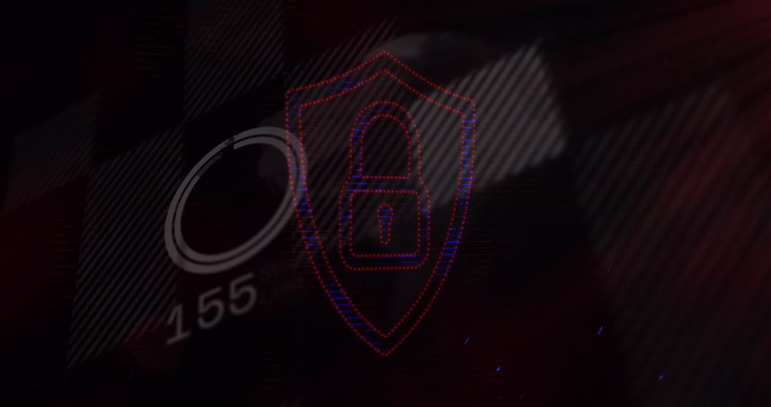 Digital Security Finance Interface with Padlock Overlay