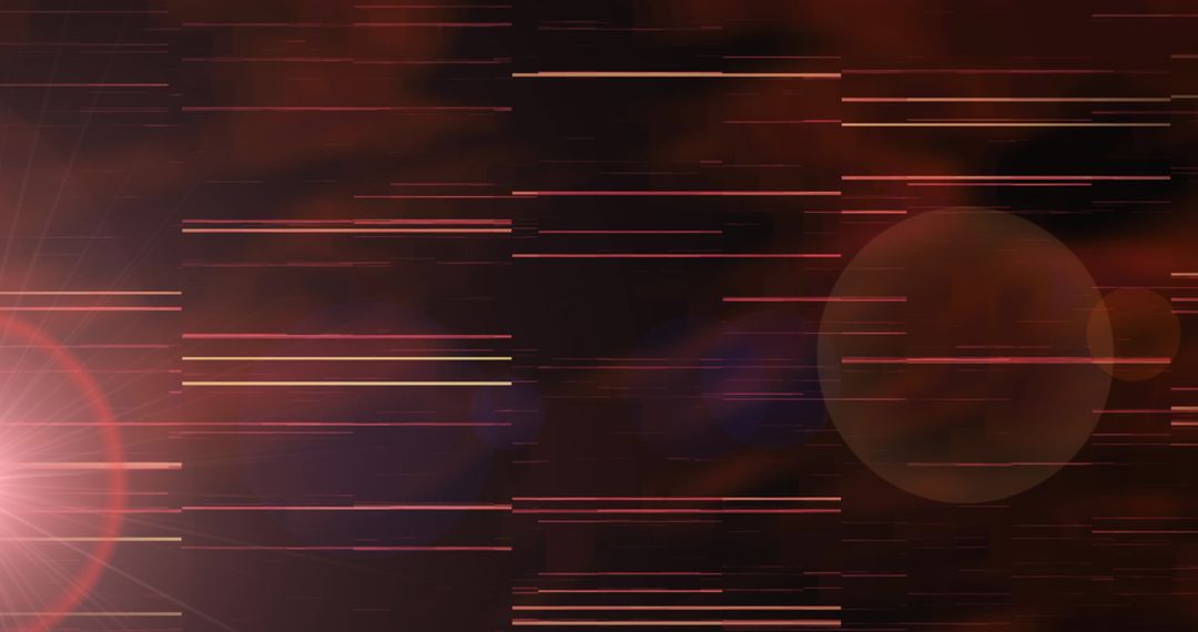 Dynamic Horizontal Streaks with Bokeh on Dark Background