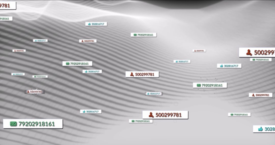 Social Media Notifications on Abstract Background