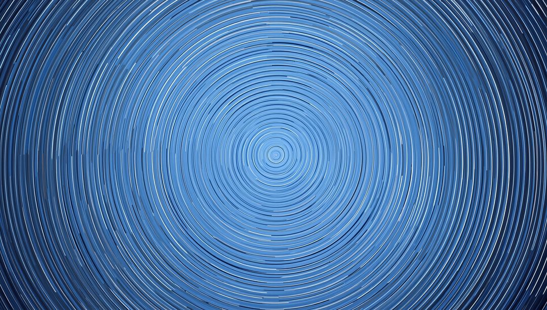 Hypnotic Digital Blue Rings in Concentric Modern Design