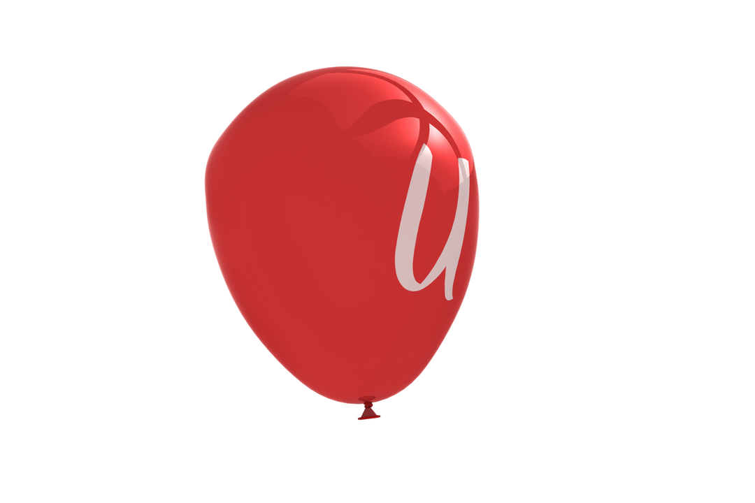 Red Balloon with Letter U Isolated on Transparent Background - Download Free Stock Images Pikwizard.com