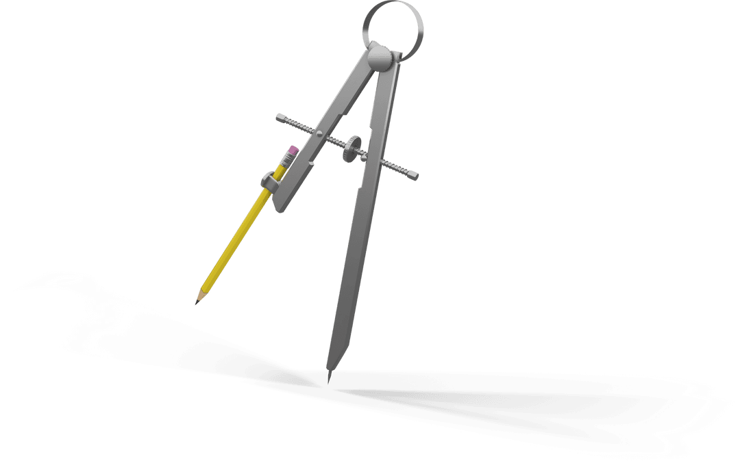 Transparent Geometry Compass with Pencil for Precision Drawing