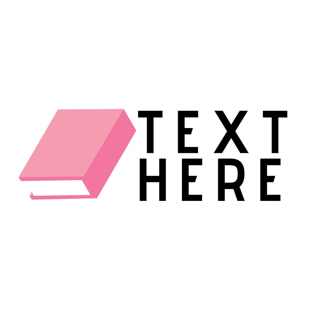Pink Book Icon with Placeholder Text for Education Promotion
