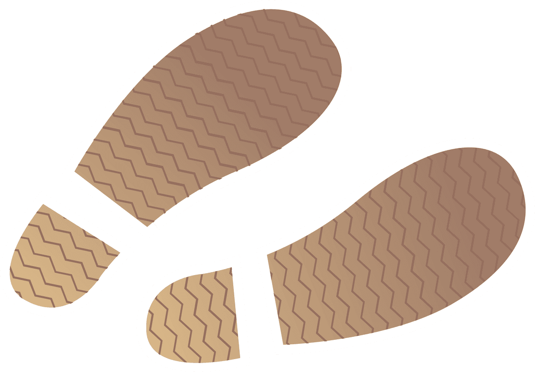 Shoe Soles Print on Transparent Background for Lifestyle Design