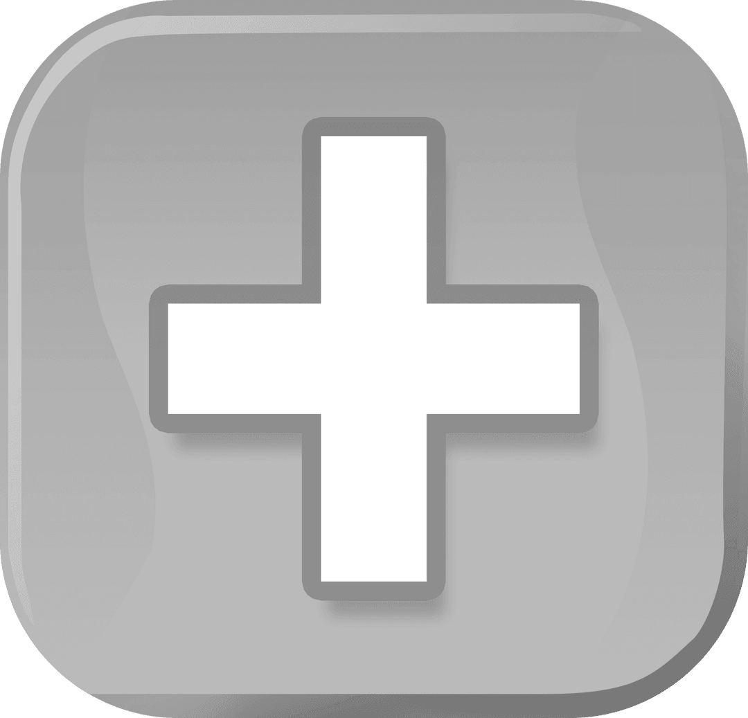 Transparent Green Plus Button Icon Close-Up