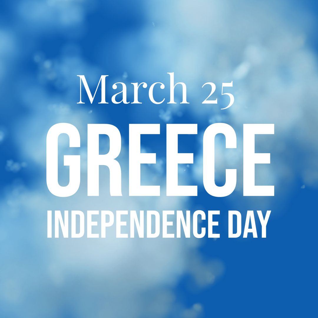 Greece Independence Day Celebration Cloud Design