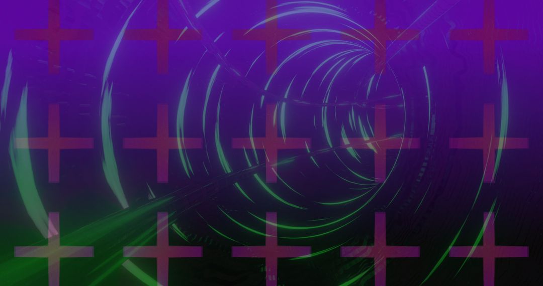 Futuristic Digital Tunnel with Abstract Patterns