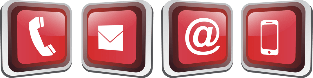 Transparent Digital Icons of Communication Symbols