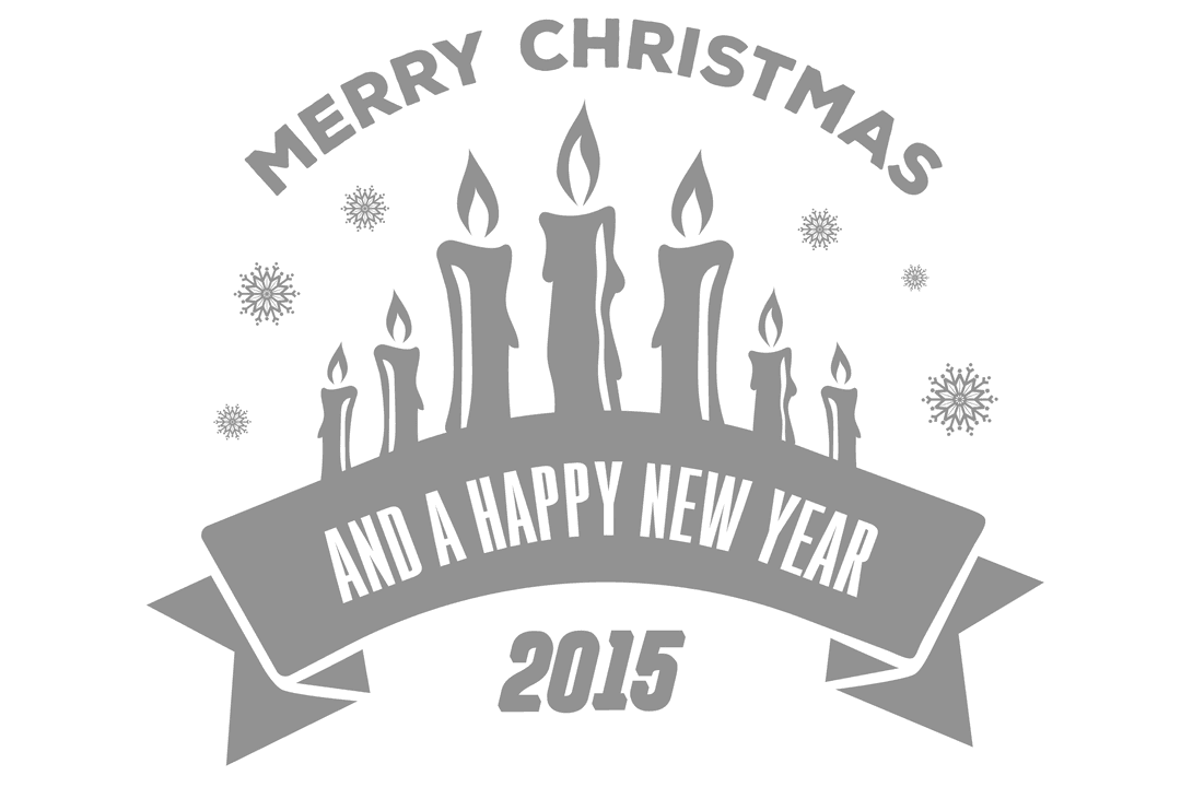 Transparent Christmas Candles with Festive Message Illustration