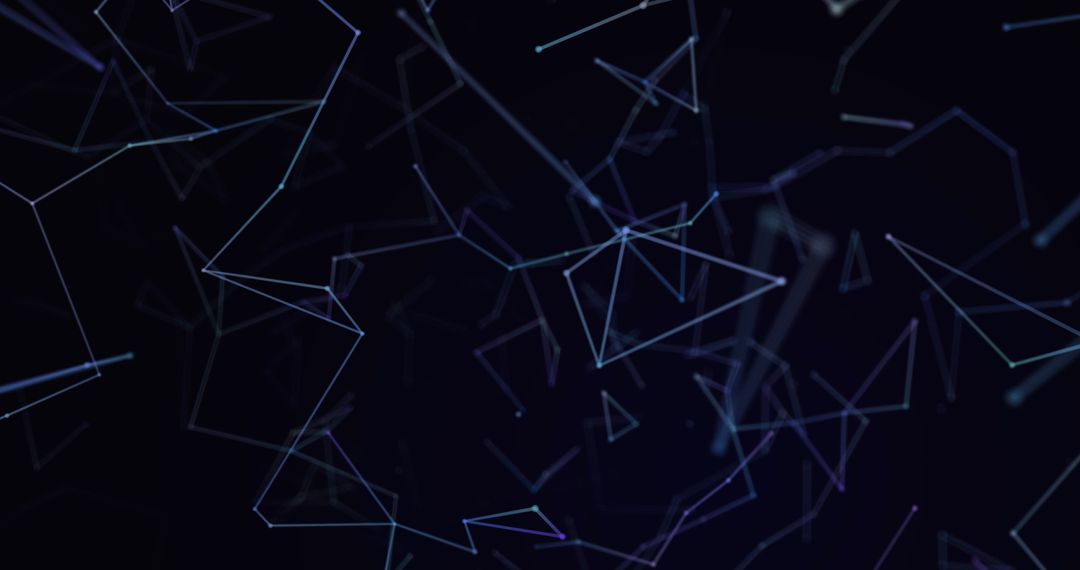 Abstract Digital Network Connections on Dark Background