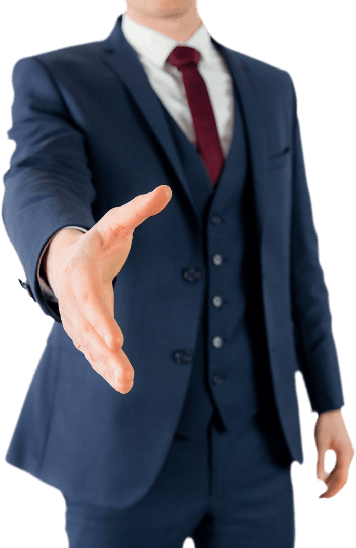 Transparent Image Businessman Offering Handshake Close-up