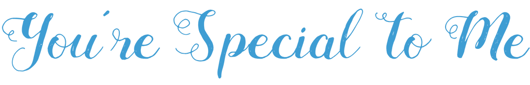 Transparent Romantic Text 'You're Special to Me' in Blue Script