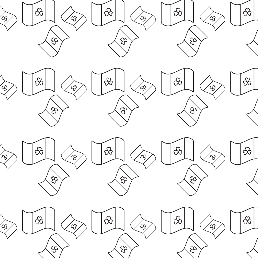 Transparent Pattern of Flags with Clover for St. Patrick's Day - Download Free Stock Images Pikwizard.com