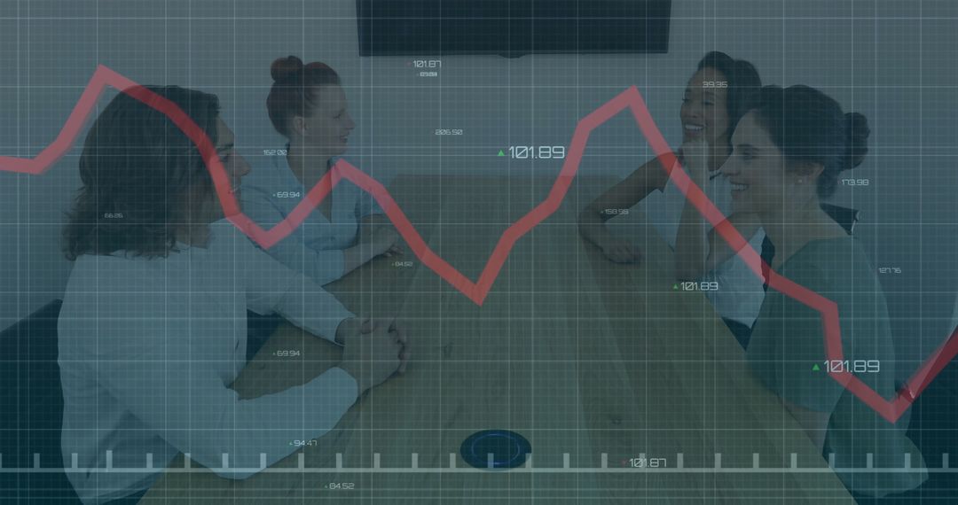 Global Business Colleagues Discussing Trend Data Analytics in Office