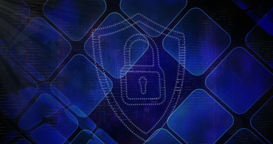 Digital Padlock Icon Symbolizing Cybersecurity Protection