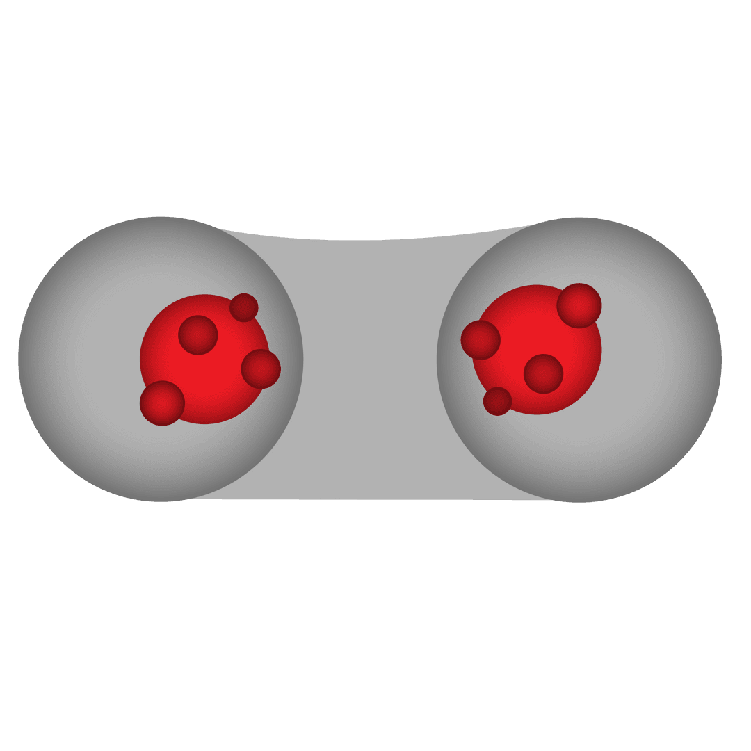 Creative Transparent Molecule Illustration in Abstract Style