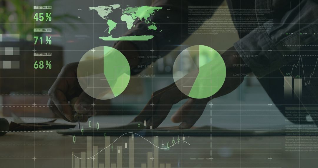 Professional Analyzing Data with Tablet and Stylus in Modern Workspace
