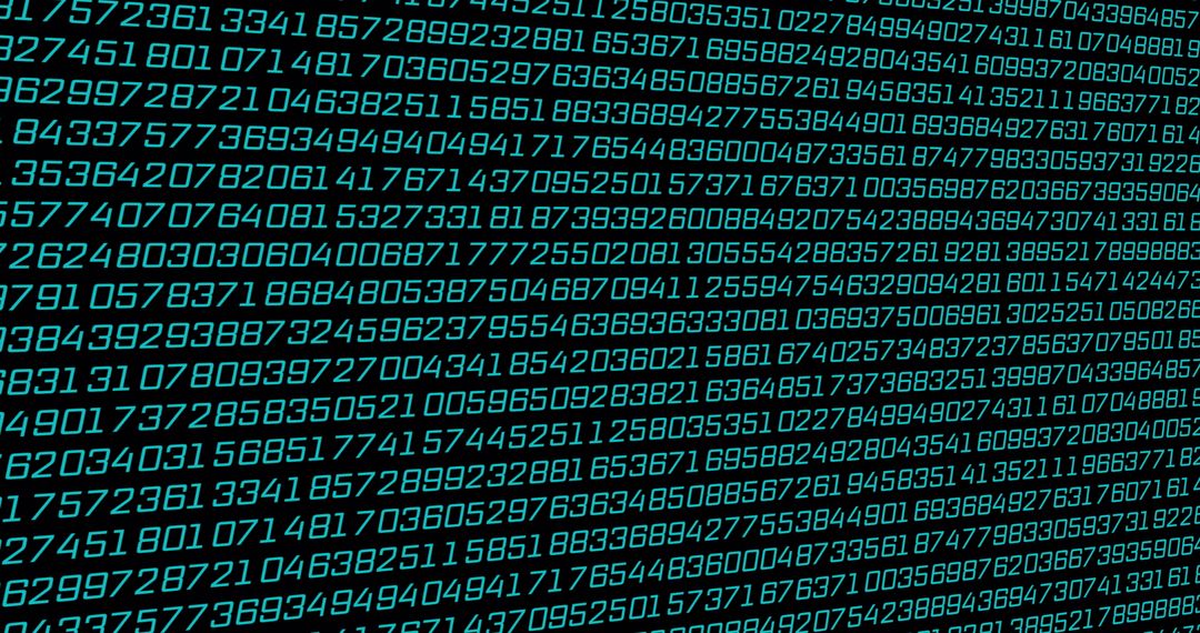 Digital Data Stream Background with Binary Numbers